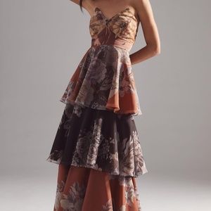NWOT Anthropologie geisha designs Martina floral MAXI